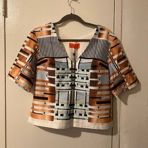 Clover Canyon v-neck top, NWT